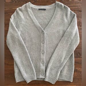 Brandy Melville Gray Cardigan Sweater with V-Neck